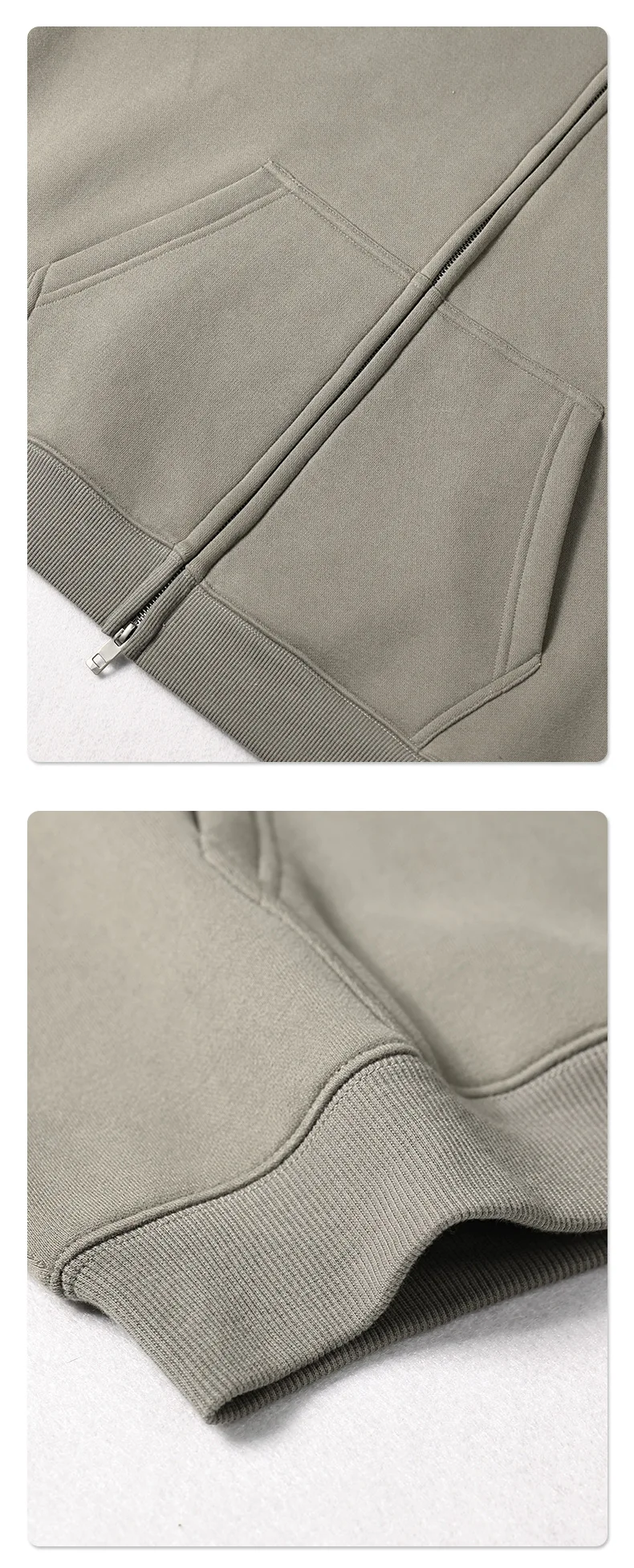 IEFB Men's Wear Male Hoodies Solid Color Winter Spring New Fashion Velvet Double Head Zippers Cardigan Loose Sweatshirt 9C9351