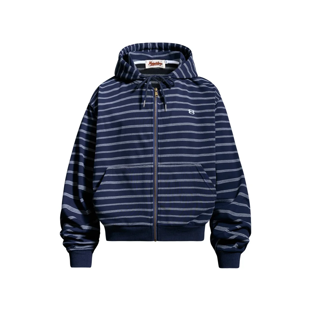 Horizontal Stripes Sweatshirts Mens Autumn Kangaroo Pocket Casual Loose Long Sleeve Sports Hoodies Outerwear Men