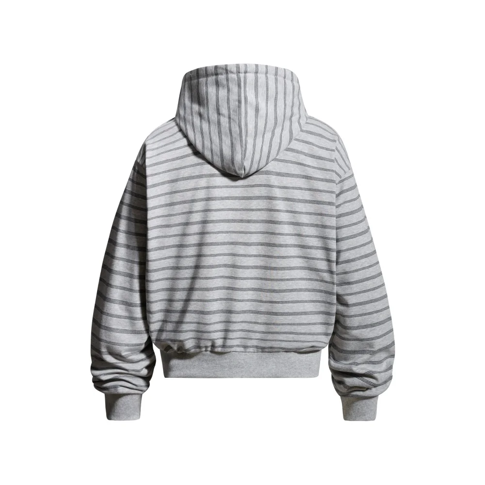 Horizontal Stripes Sweatshirts Mens Autumn Kangaroo Pocket Casual Loose Long Sleeve Sports Hoodies Outerwear Men