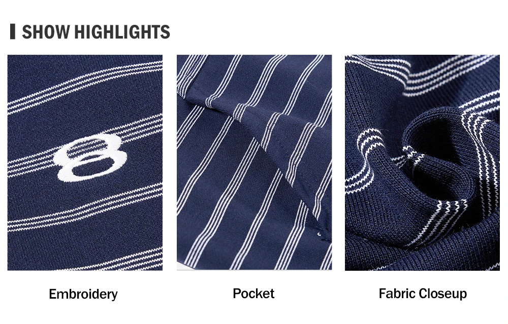 Horizontal Stripes Sweatshirts Mens Autumn Kangaroo Pocket Casual Loose Long Sleeve Sports Hoodies Outerwear Men