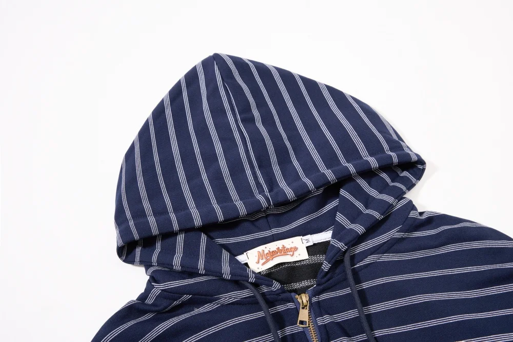 Horizontal Stripes Sweatshirts Mens Autumn Kangaroo Pocket Casual Loose Long Sleeve Sports Hoodies Outerwear Men