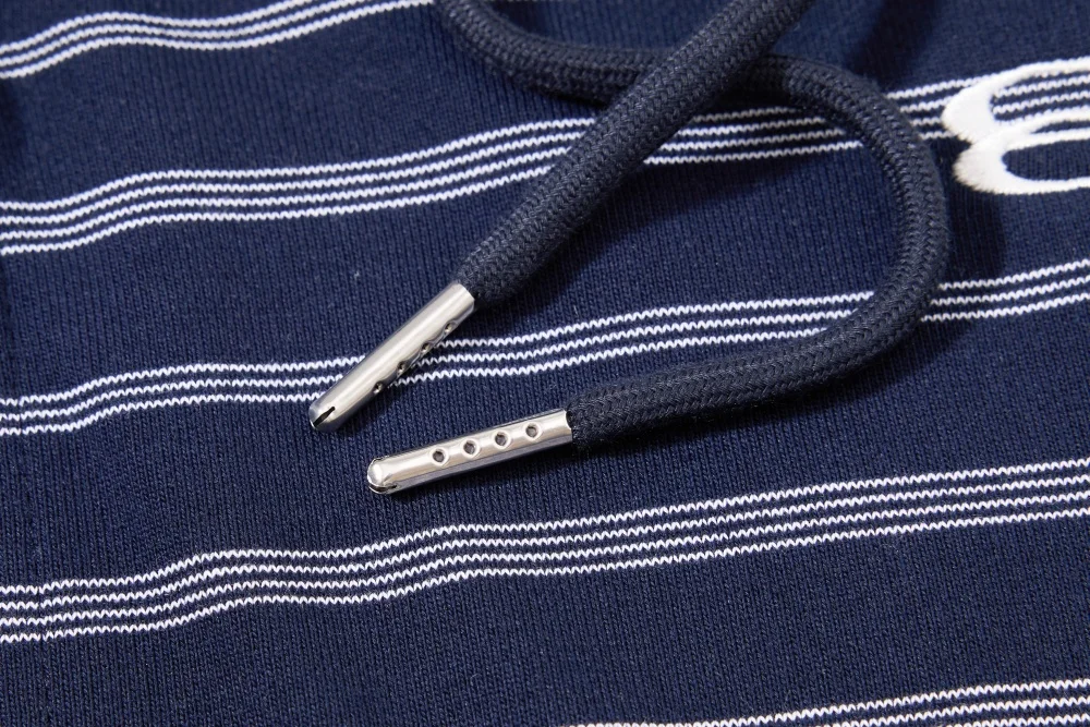 Horizontal Stripes Sweatshirts Mens Autumn Kangaroo Pocket Casual Loose Long Sleeve Sports Hoodies Outerwear Men