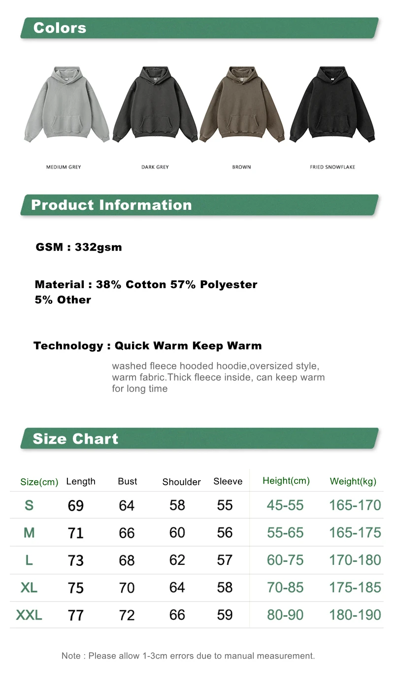 ZODF 2024 Winter Men's Washed Fleece Hoodies Unisex Women Retro Loose Warm 360gsm Hooded Pullovers Sweatshirts HY0870