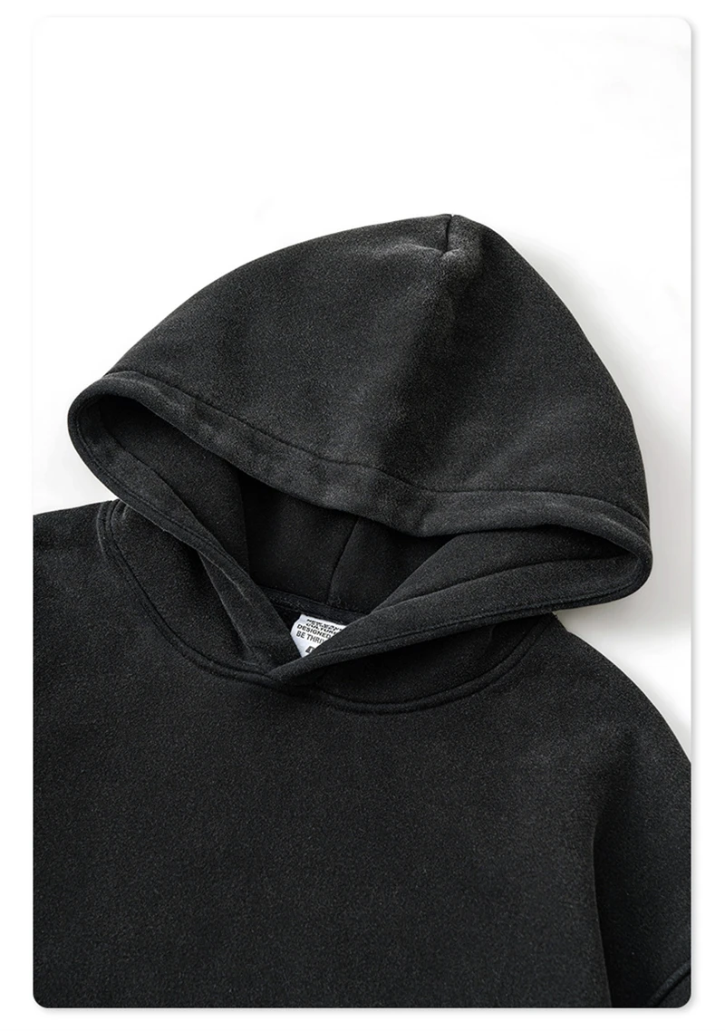ZODF 2024 Winter Men's Washed Fleece Hoodies Unisex Women Retro Loose Warm 360gsm Hooded Pullovers Sweatshirts HY0870