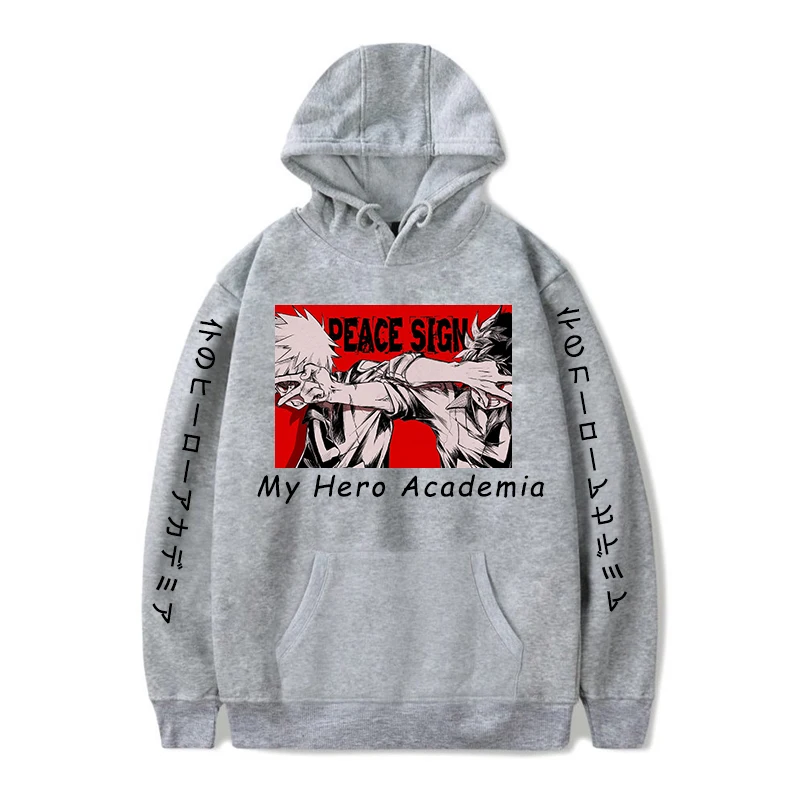 Anime My Hero Academia Hoodies Manga Midoriya Izuku Bakugou Katsuki Class 1A Letter Print Unisex Winter Oversized Sweatshirts