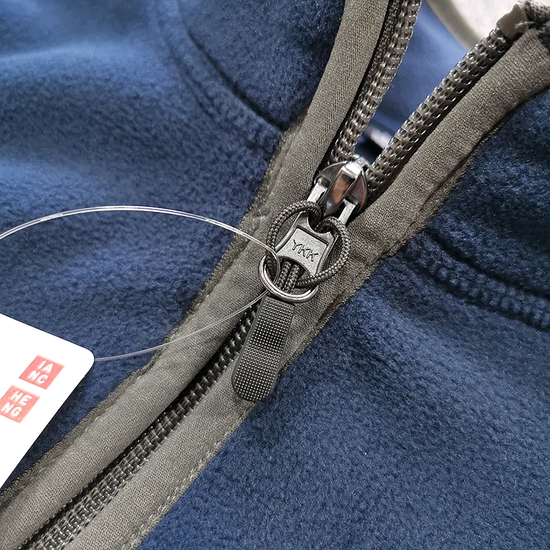 Half Zipper Sweatshirt Men's Polar Fleece Stand-up Collar Pullover Coat Autumn Winter Warm Loose Outerwear Top