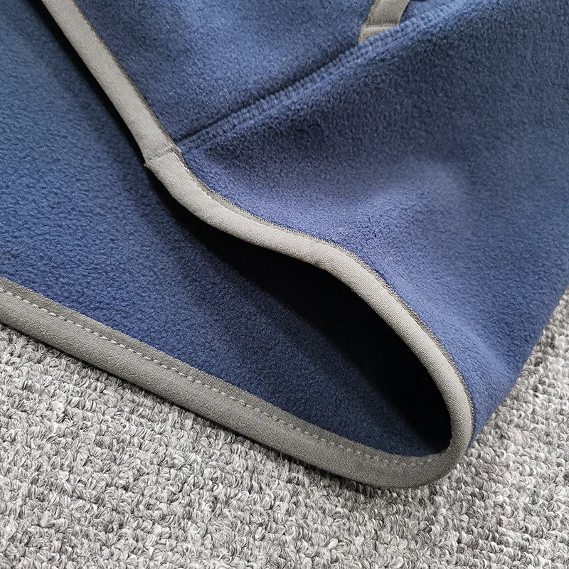 Half Zipper Sweatshirt Men's Polar Fleece Stand-up Collar Pullover Coat Autumn Winter Warm Loose Outerwear Top