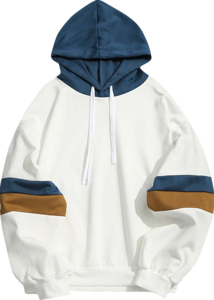 2026 Spring And Autumn Stitching Trend Hoodie Streetwear Young Men's Fashion Women's Hip-hop Hoodie Casual Sweatshirt
