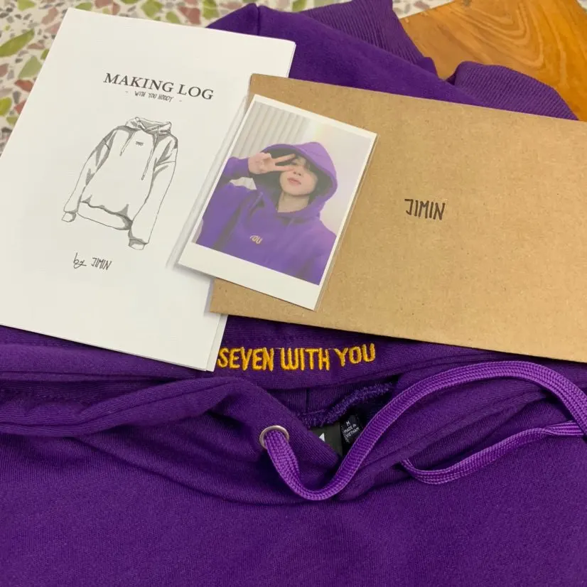 Embroidery Original Design Jimin Hoodie With You 13 You Never Walk Alone Jimin Merch Kpop Fans High Quality Version Sweatshirt