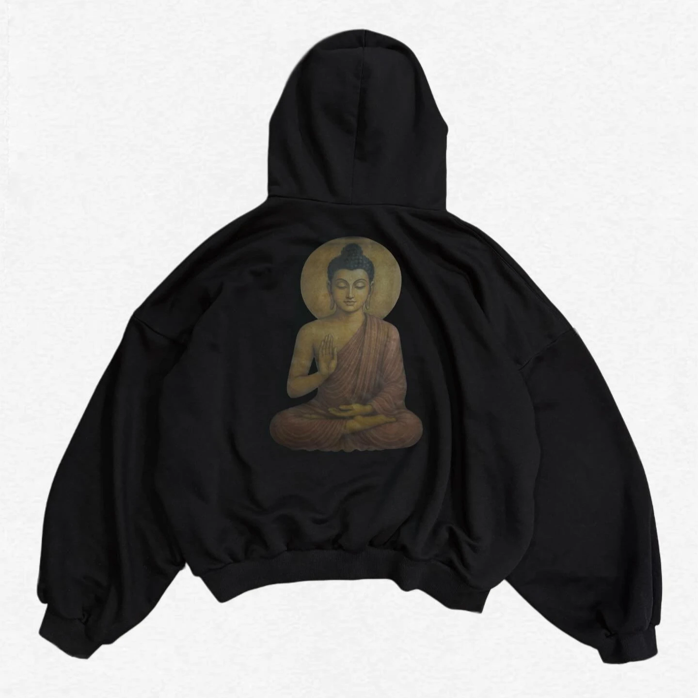 Y2k BUDDA Print Hoodies Grunge Streetwear Sweatshirt Tops Hip Hop Oversized Hoodie Clothes Tracksuit Men Clothing