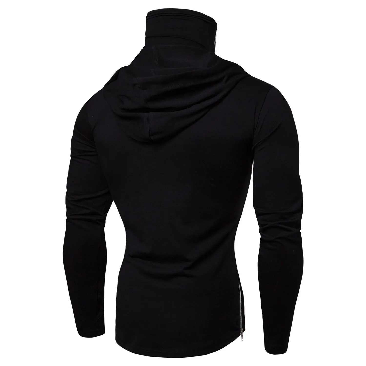 Ninja Skull Mask Long Sleeved Men Hoodie Spring Summer Open-forked Slim Sports Men's T Shirts Gym Riding Mens Hooded Sweatshirts