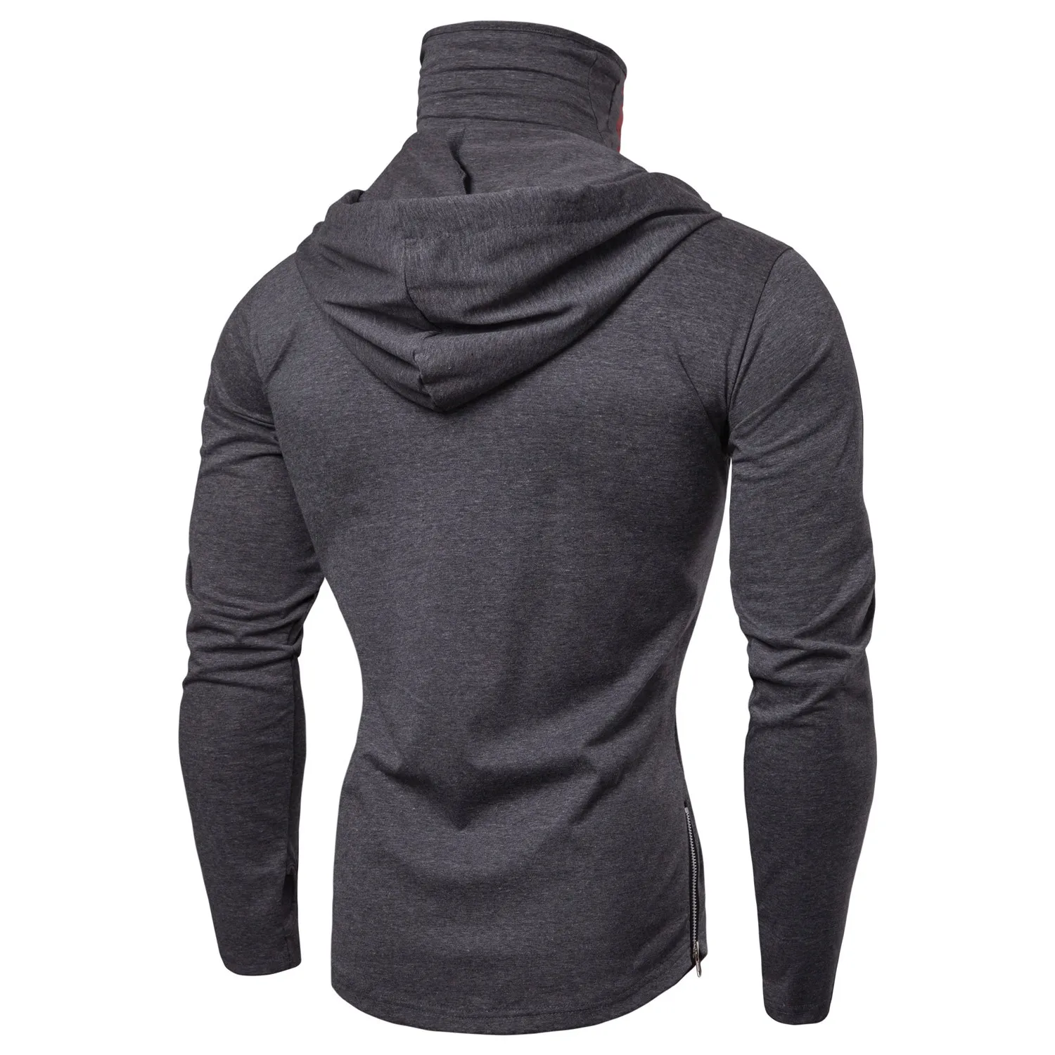 Ninja Skull Mask Long Sleeved Men Hoodie Spring Summer Open-forked Slim Sports Men's T Shirts Gym Riding Mens Hooded Sweatshirts