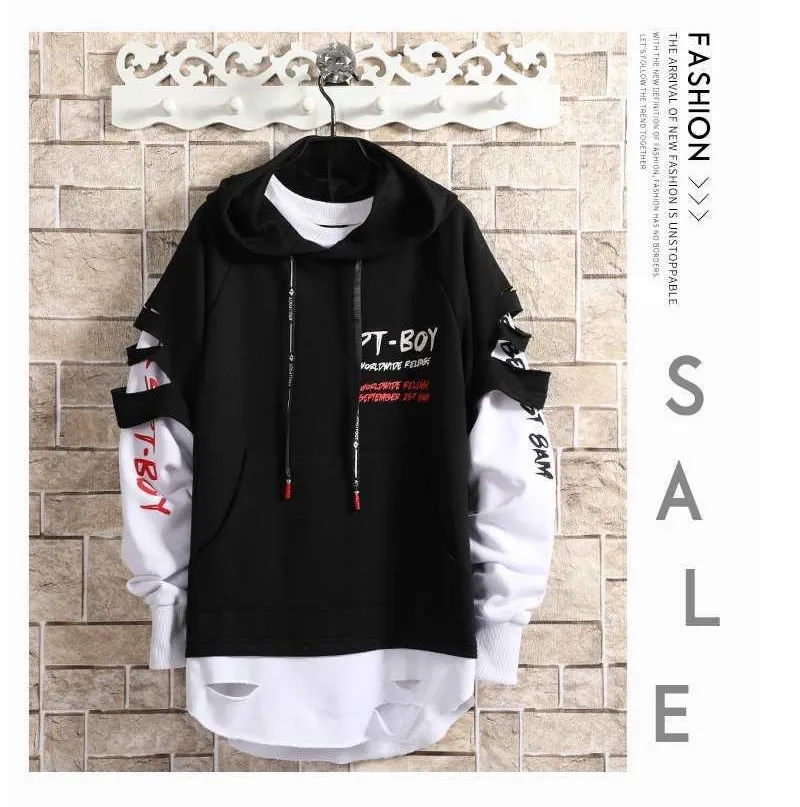 Men's Hoodies Male Casual Sweatshirts Streetwear Y2K Black Man Tops Korean Fashion Stylish Hip Hop Hoody Anime Dacning Clothing