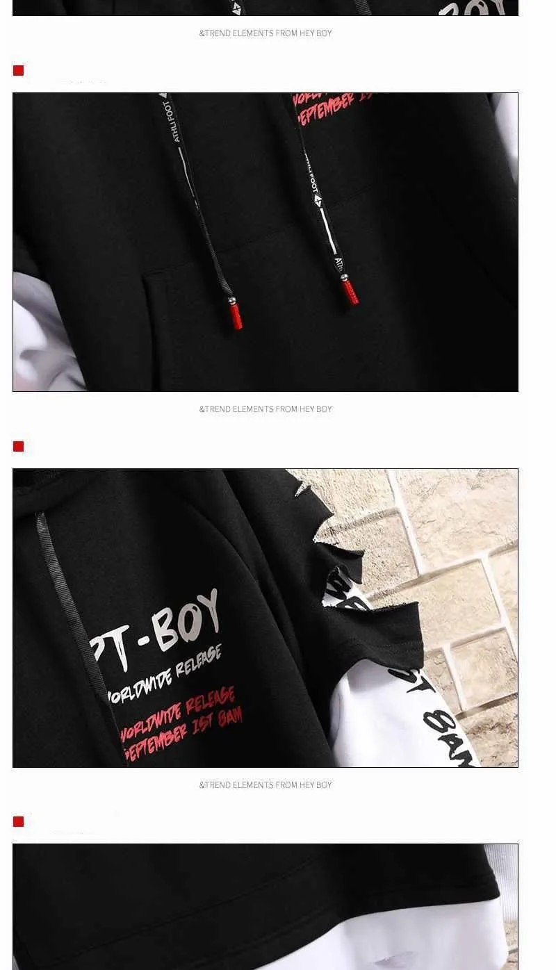 Men's Hoodies Male Casual Sweatshirts Streetwear Y2K Black Man Tops Korean Fashion Stylish Hip Hop Hoody Anime Dacning Clothing