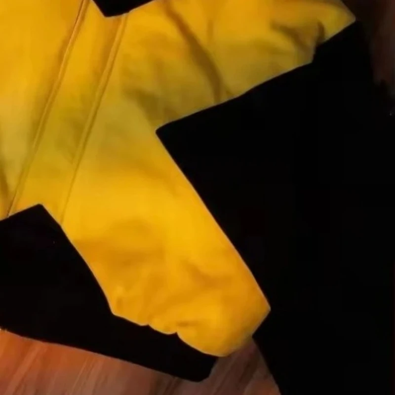 Y2K Harajuku Punk Hoodie Color Block Splice X Pattern Jacket High Street Retro Gothic Trendy Sweatshirt Unisex Loose Clothing