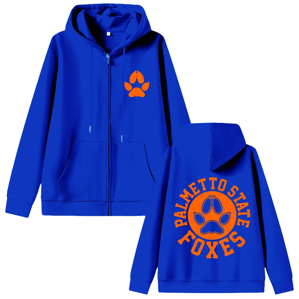 All for The Game The Foxhole Court Palmetto State Foxes Logo Graphic Zipper Hoodie Josten Print Coat Men Fashion Zip Up Hoodies