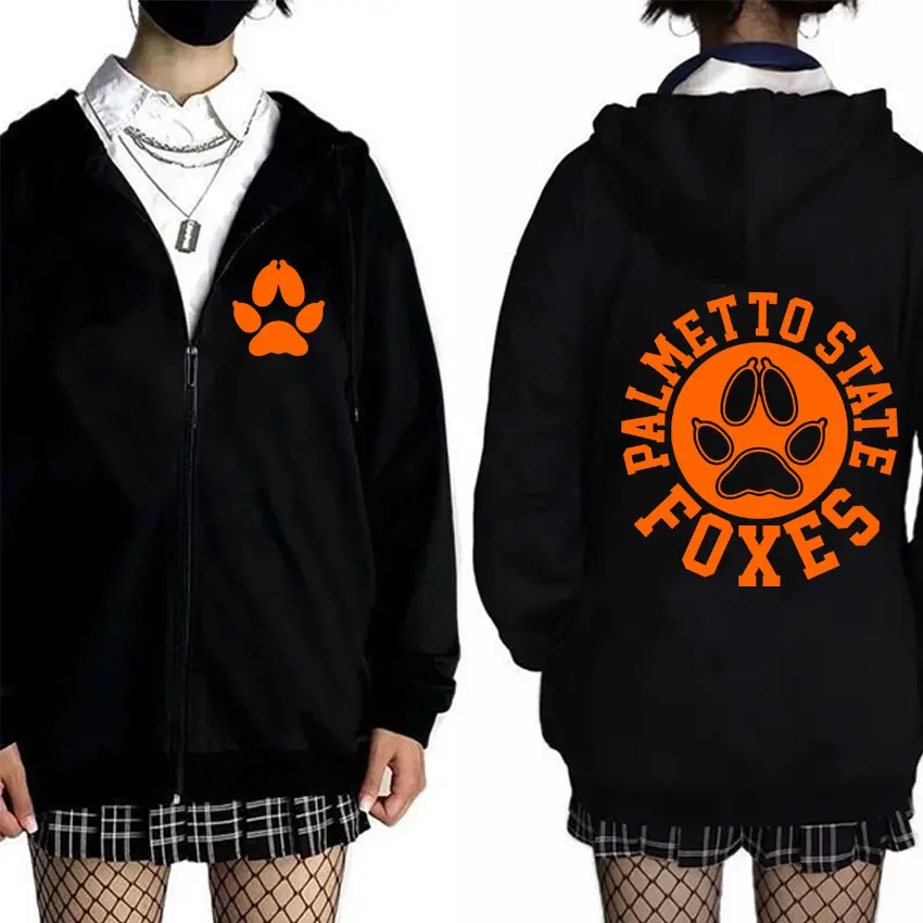 All for The Game The Foxhole Court Palmetto State Foxes Logo Graphic Zipper Hoodie Josten Print Coat Men Fashion Zip Up Hoodies