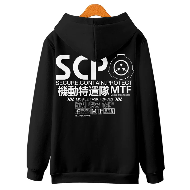 New Hoodies Men Scp Foundation Hoodie Foundation Sweatshirt Women Pullover Cotton Sweatshirts Autumn Winter Black Jacket Clothes