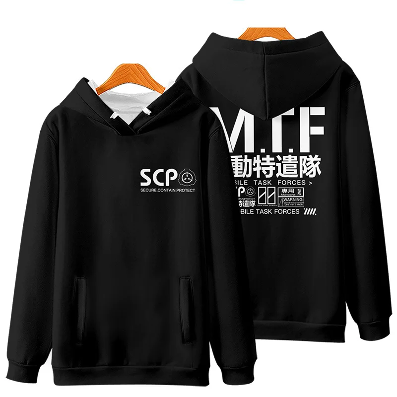New Hoodies Men Scp Foundation Hoodie Foundation Sweatshirt Women Pullover Cotton Sweatshirts Autumn Winter Black Jacket Clothes