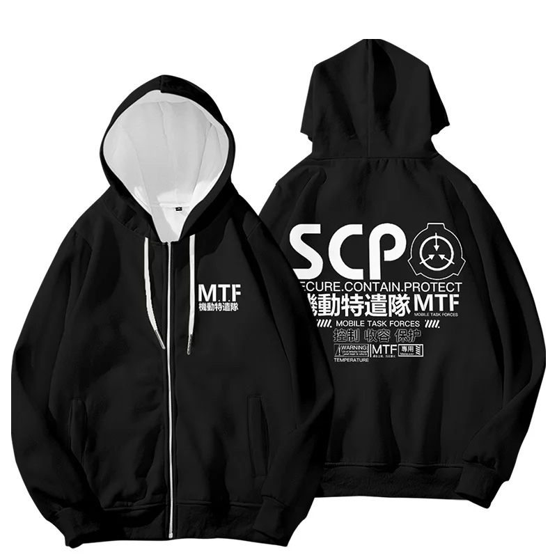 New Hoodies Men Scp Foundation Hoodie Foundation Sweatshirt Women Pullover Cotton Sweatshirts Autumn Winter Black Jacket Clothes