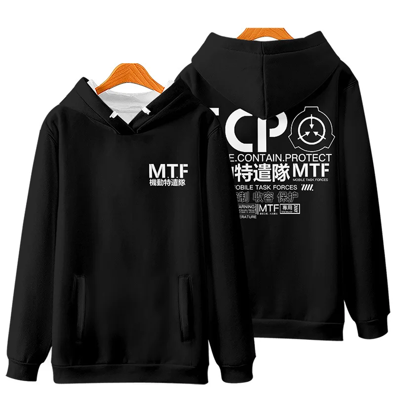 New Hoodies Men Scp Foundation Hoodie Foundation Sweatshirt Women Pullover Cotton Sweatshirts Autumn Winter Black Jacket Clothes