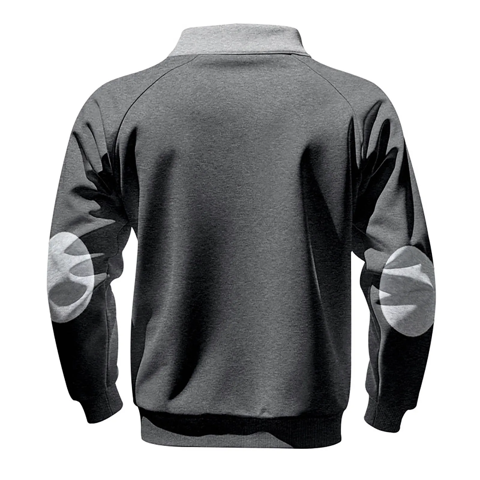Hoodies For Man Active Fleece Men Mens Velvet Warm Zipper Standup Patch Casual Long Sleeved Sweatshirt Mens Zip Up Sweatshirt
