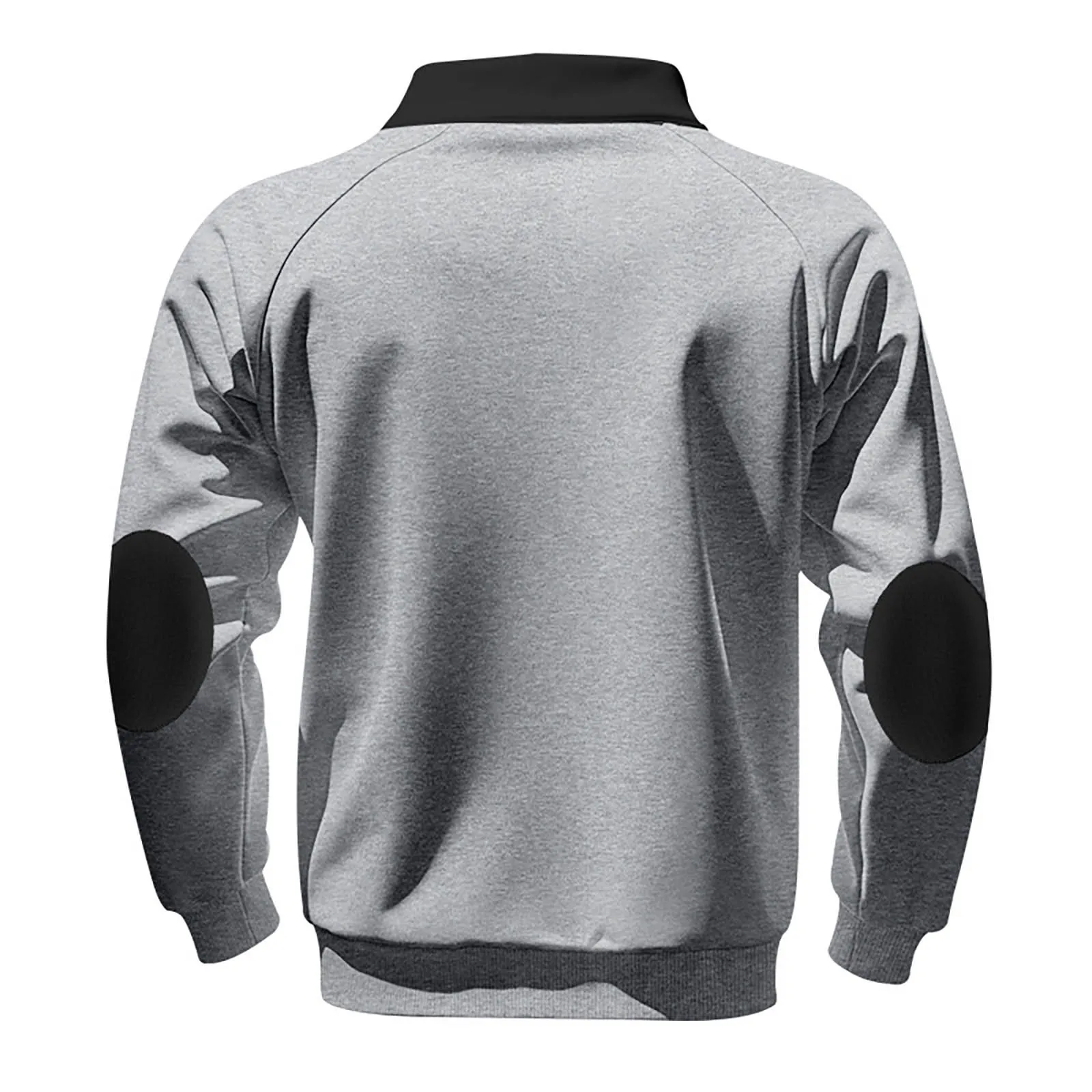 Hoodies For Man Active Fleece Men Mens Velvet Warm Zipper Standup Patch Casual Long Sleeved Sweatshirt Mens Zip Up Sweatshirt
