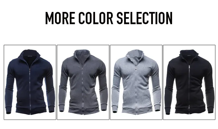 MRMT 2026 Brand New Men's No Hoodies Sweatshirts Zipper Stand Collar Men Sweatshirts For Male No Hooded Sweatshirt Man Pullover