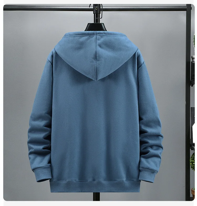Plus Size 10XL 12XL Hoodies Men's Autumn Winter Fleece Long Sleeve Sweatshirts Loose Casual Sports Cardigans Zipper Hooded Coats