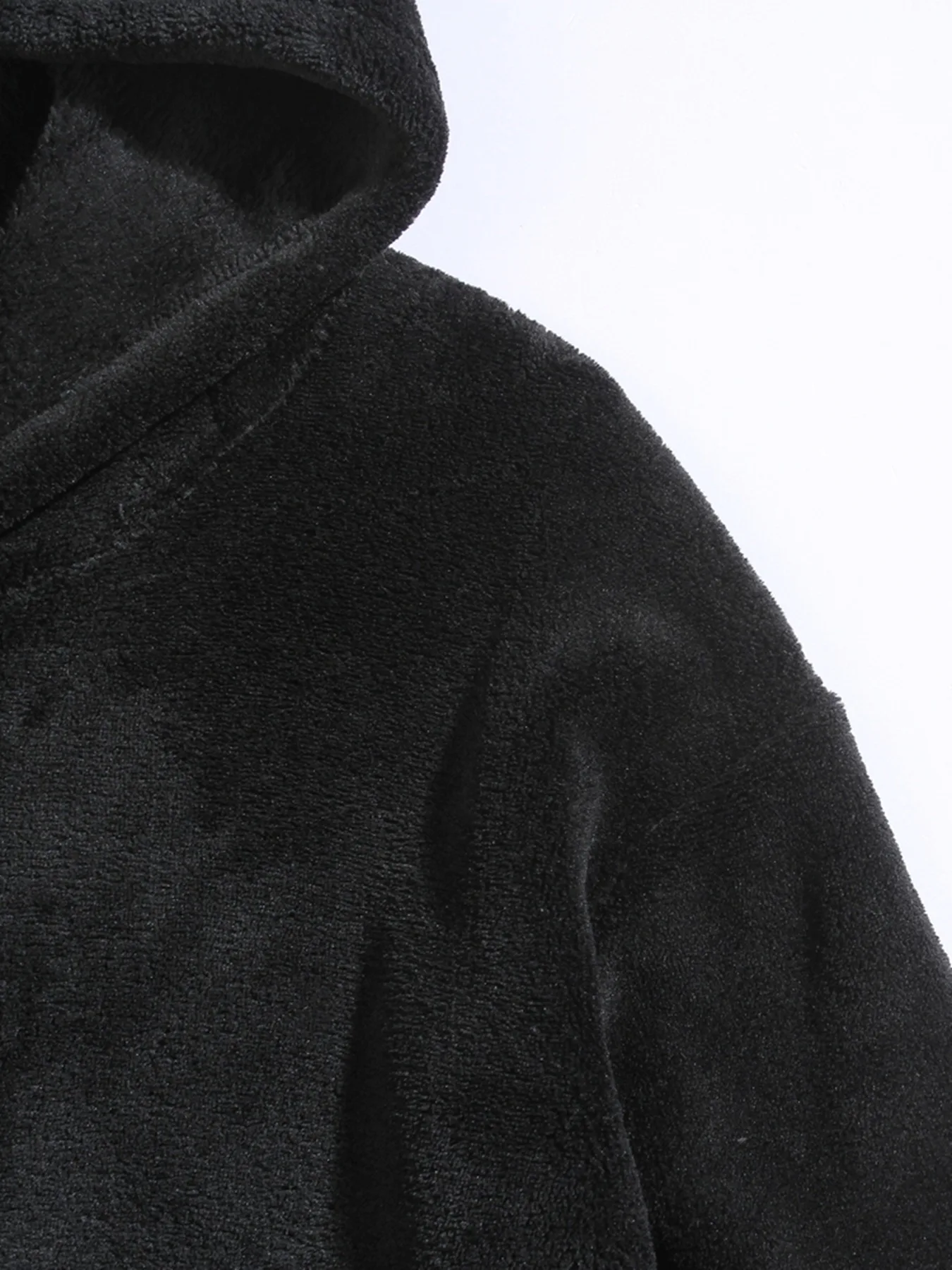 Men's Fleece Sweatshirt Coats Autumn Winter Soft Fluffy Velvet Warm Front Pocket Pullover Hoody Harajuku Coats LXDZ-JL-KJ-W07