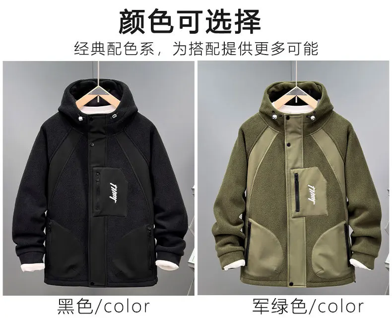 Extra Big Size 13XL Men Hoodie Hooded Zip Up Polar Fleece Jacket Male Winter Autumn Plus Large Clothes Warm 4xl 5xl 6xl 7xl 8xl