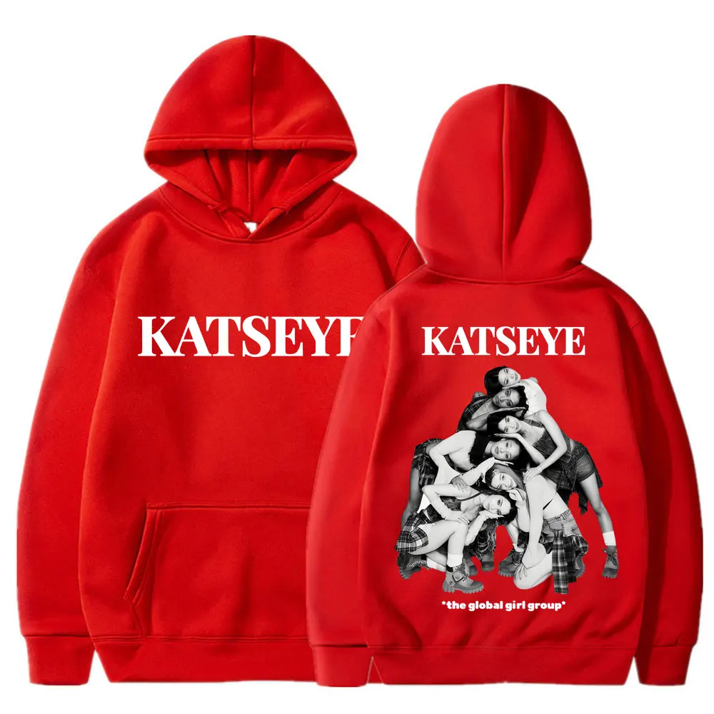 Kpop Group Katseye Graphic Hoodie Fashion Vintage Men Women Korean Long Sleeve Oversized Fleece Casual Tracksuit Streetwear Gift