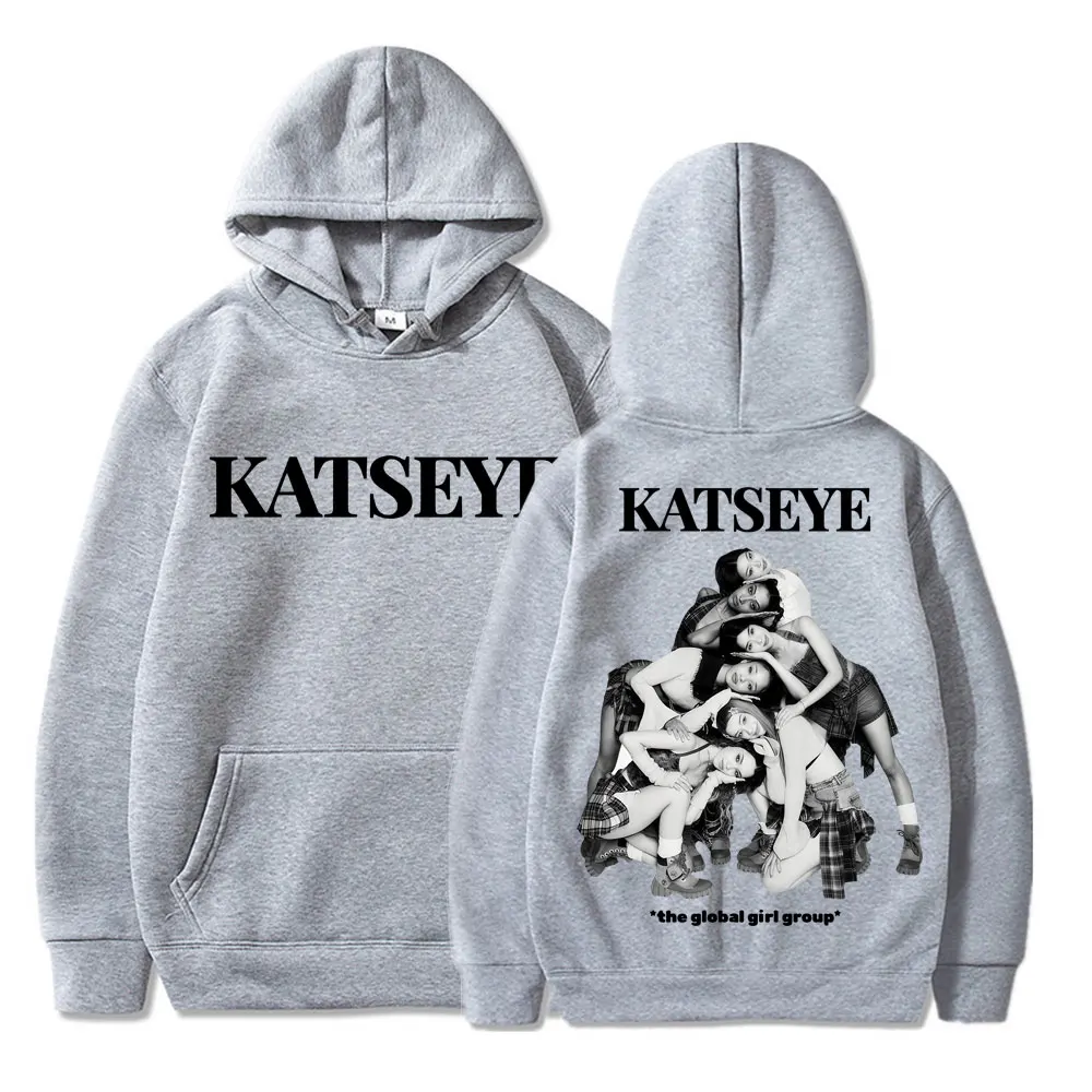 Kpop Group Katseye Graphic Hoodie Fashion Vintage Men Women Korean Long Sleeve Oversized Fleece Casual Tracksuit Streetwear Gift