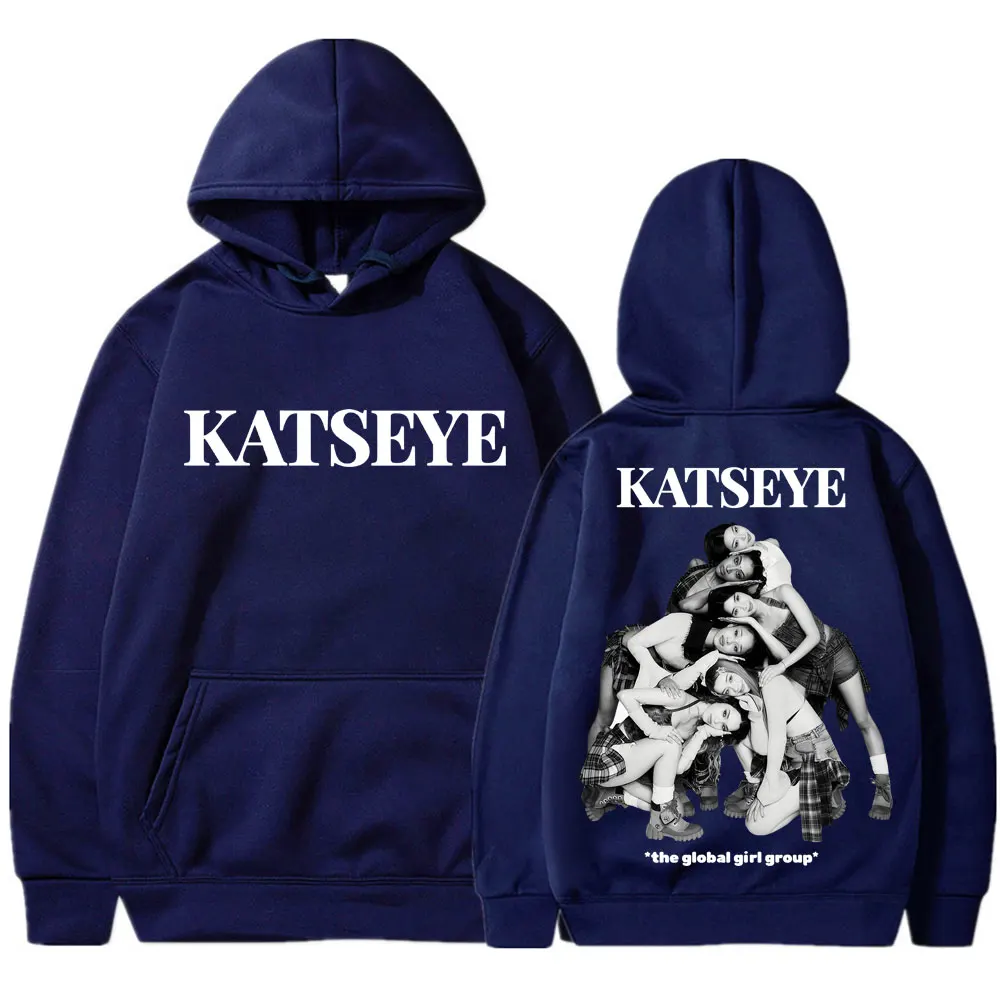 Kpop Group Katseye Graphic Hoodie Fashion Vintage Men Women Korean Long Sleeve Oversized Fleece Casual Tracksuit Streetwear Gift
