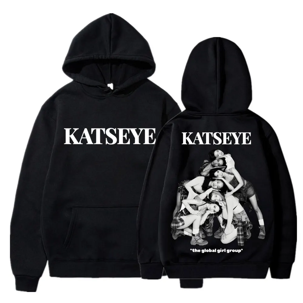 Kpop Group Katseye Graphic Hoodie Fashion Vintage Men Women Korean Long Sleeve Oversized Fleece Casual Tracksuit Streetwear Gift