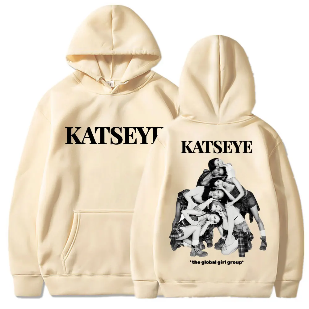 Kpop Group Katseye Graphic Hoodie Fashion Vintage Men Women Korean Long Sleeve Oversized Fleece Casual Tracksuit Streetwear Gift