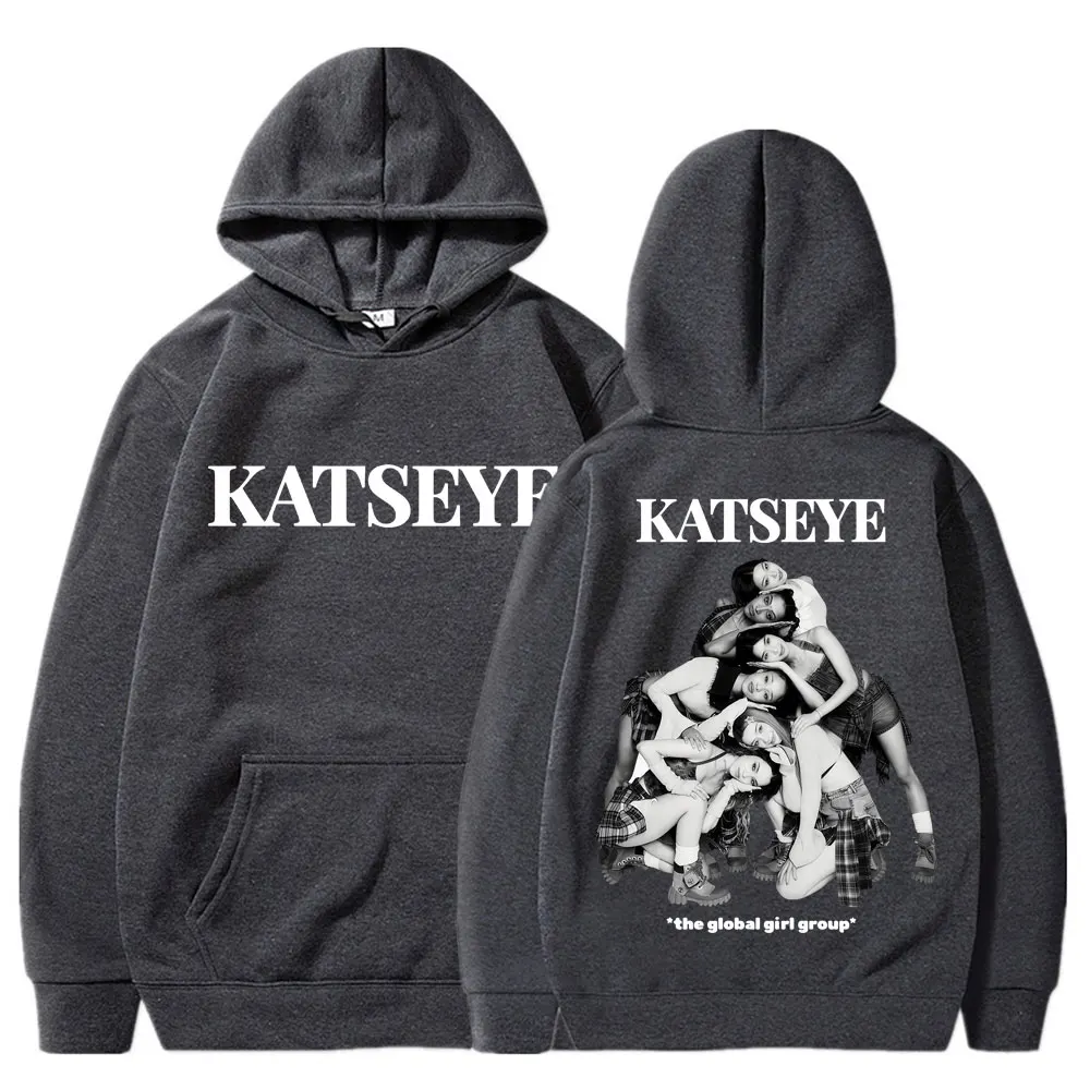 Kpop Group Katseye Graphic Hoodie Fashion Vintage Men Women Korean Long Sleeve Oversized Fleece Casual Tracksuit Streetwear Gift