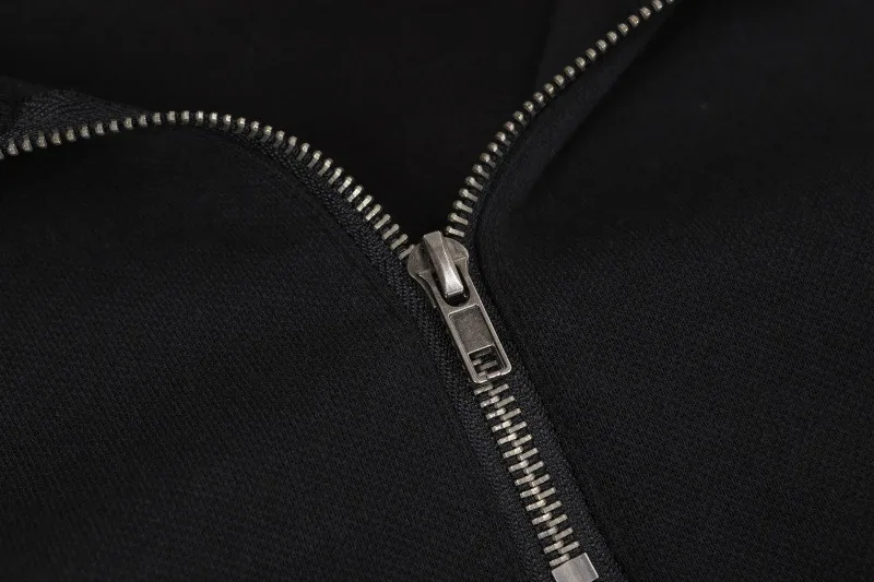 American Retro High Street Spliced Men's Half Zip Hoodie Fashion Y2k Streetwear Original Style Hip-hop Loose Hooded Sweatshirt