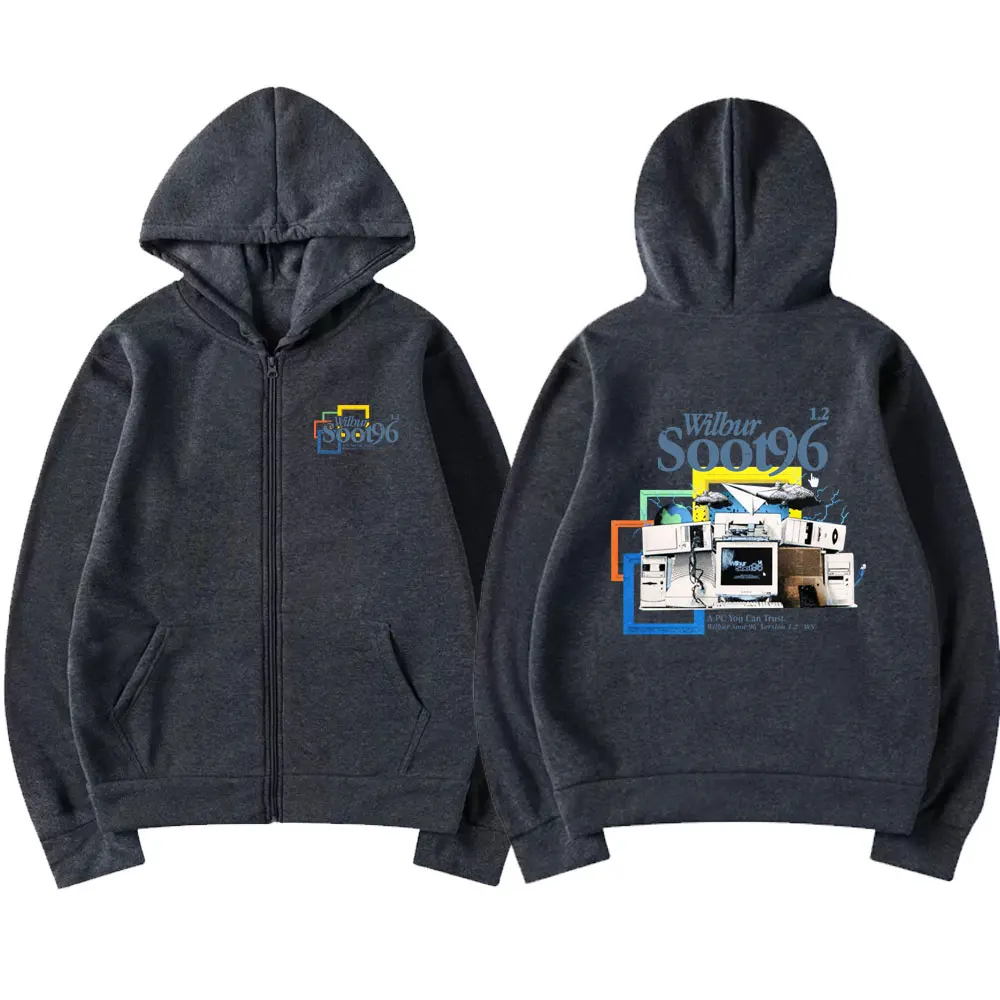 Wilbur Soot 96 Zipper Hoodie 2022 New Dream Team SMP Merch Sweatshirt Men Women Casual Zip Up Jacket Male Oversized Streetwear