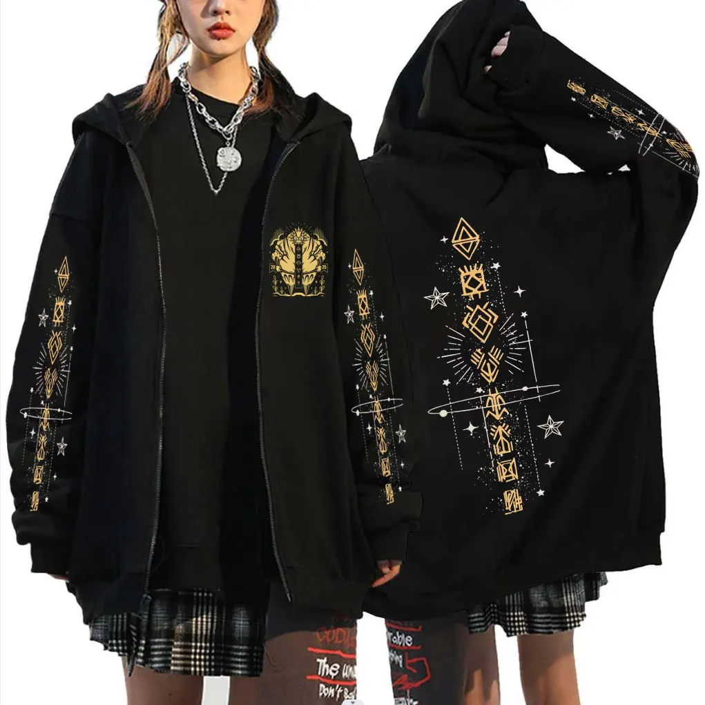 Game Clair Obscur Expedition 33 Merch Zipper Hoodie Men Women Otaku Cosplay Oversized Zip Up Jacket Male Retro Zip Up Sweatshirt