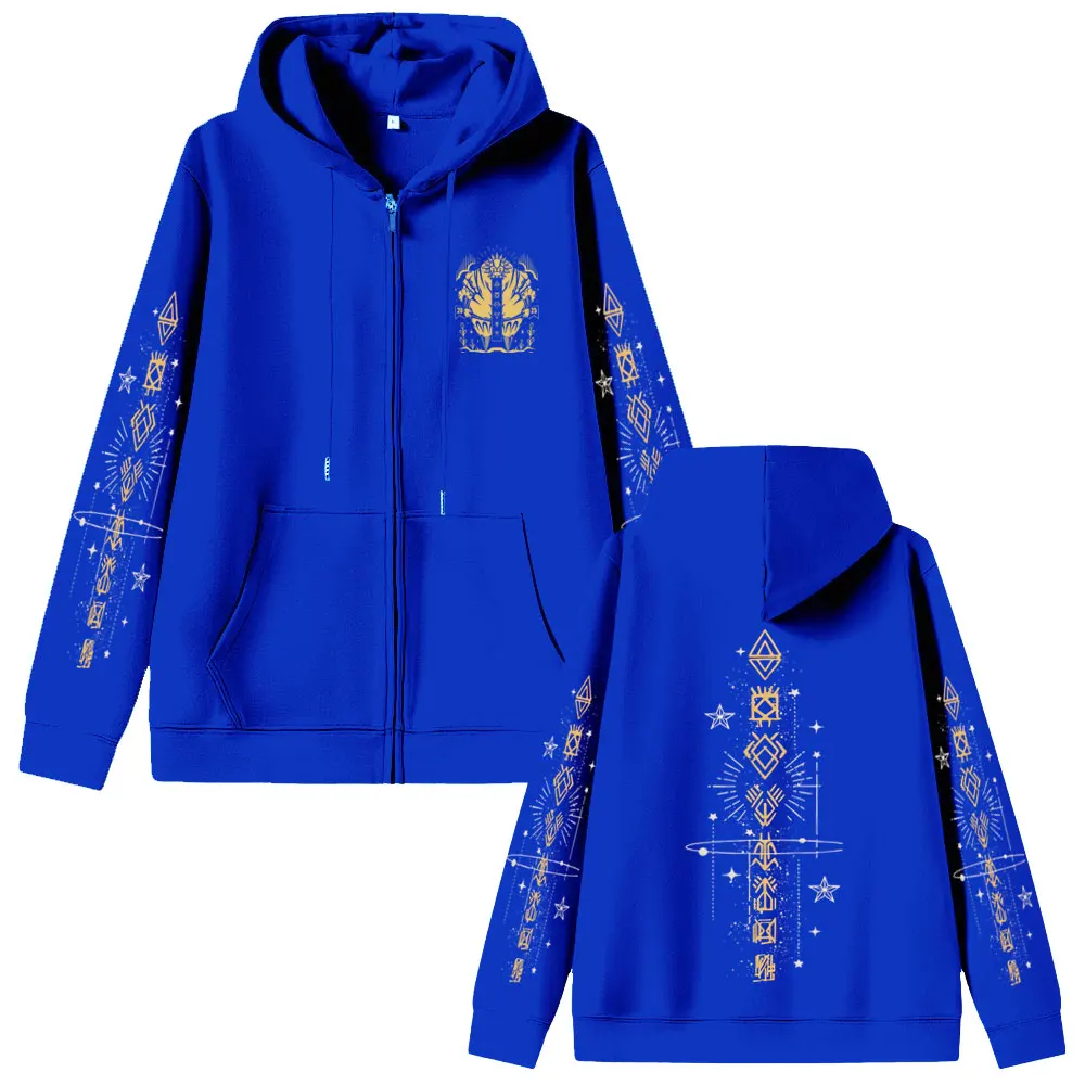 Game Clair Obscur Expedition 33 Merch Zipper Hoodie Men Women Otaku Cosplay Oversized Zip Up Jacket Male Retro Zip Up Sweatshirt