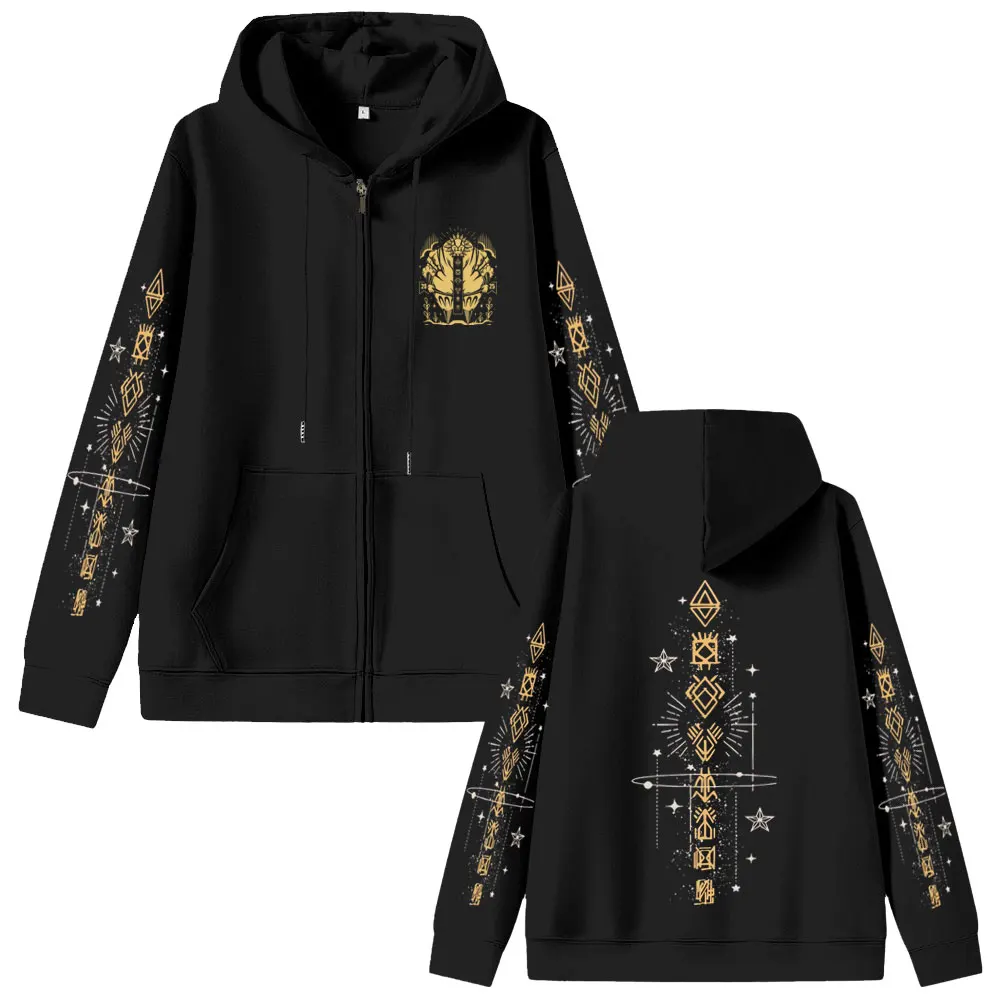 Game Clair Obscur Expedition 33 Merch Zipper Hoodie Men Women Otaku Cosplay Oversized Zip Up Jacket Male Retro Zip Up Sweatshirt