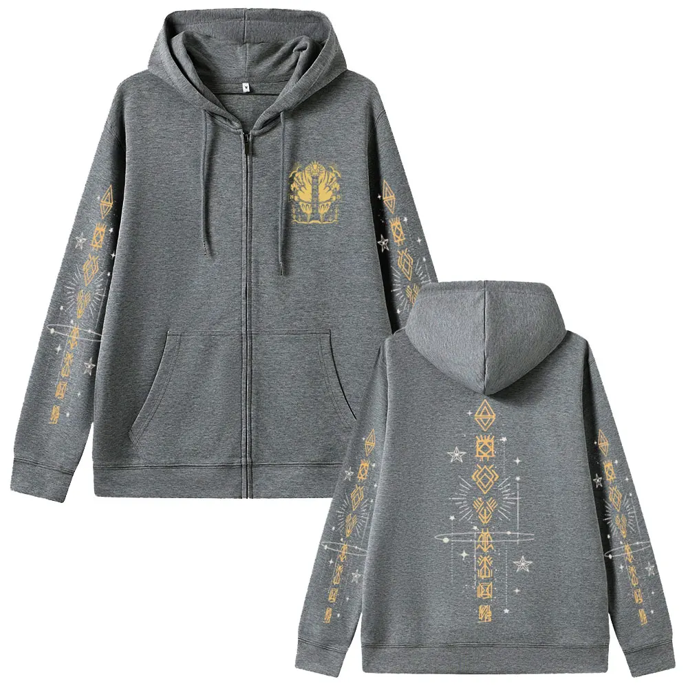 Game Clair Obscur Expedition 33 Merch Zipper Hoodie Men Women Otaku Cosplay Oversized Zip Up Jacket Male Retro Zip Up Sweatshirt