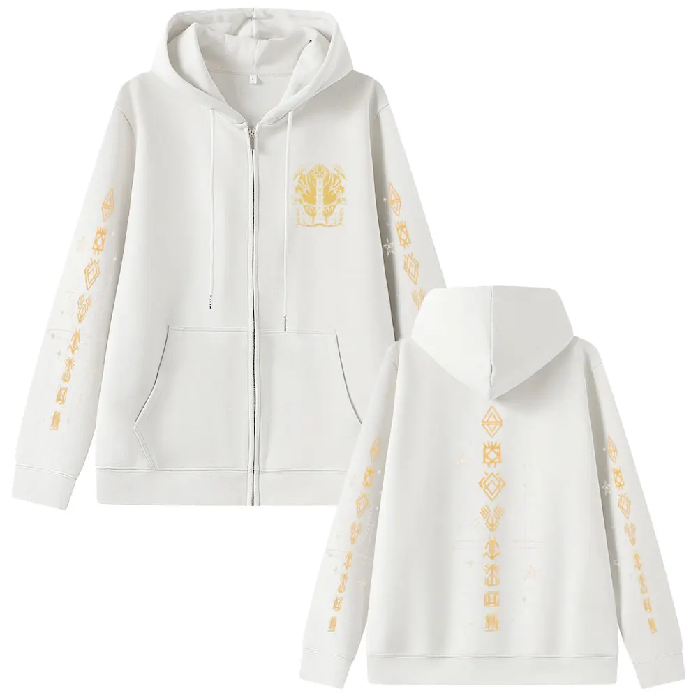 Game Clair Obscur Expedition 33 Merch Zipper Hoodie Men Women Otaku Cosplay Oversized Zip Up Jacket Male Retro Zip Up Sweatshirt