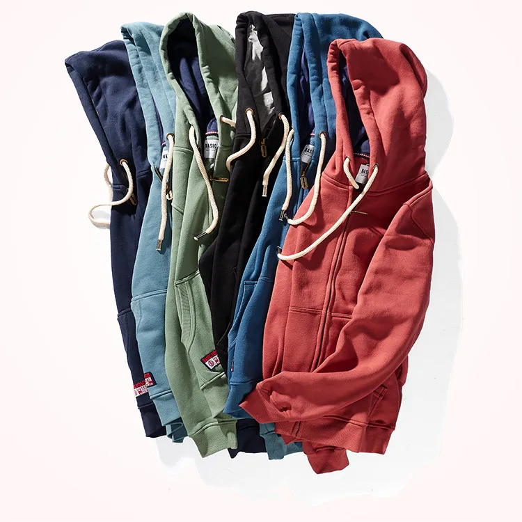 Autumn Winter New Cardigan Hoodies for Men's Fashion Long Sleeved Hooded Thickened Velvet Plus High Weight Casual Sweatshirts