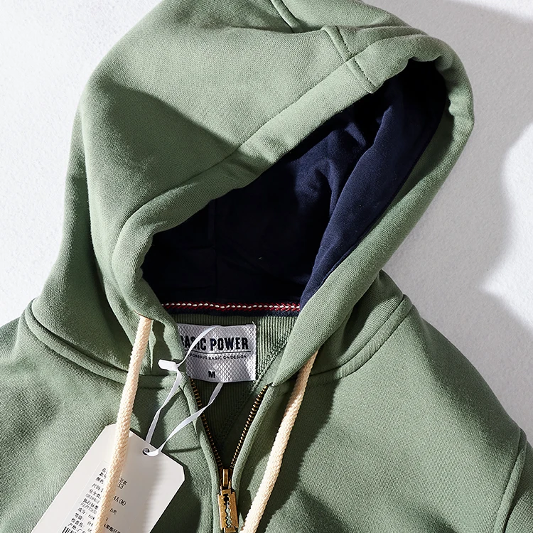 Autumn Winter New Cardigan Hoodies for Men's Fashion Long Sleeved Hooded Thickened Velvet Plus High Weight Casual Sweatshirts