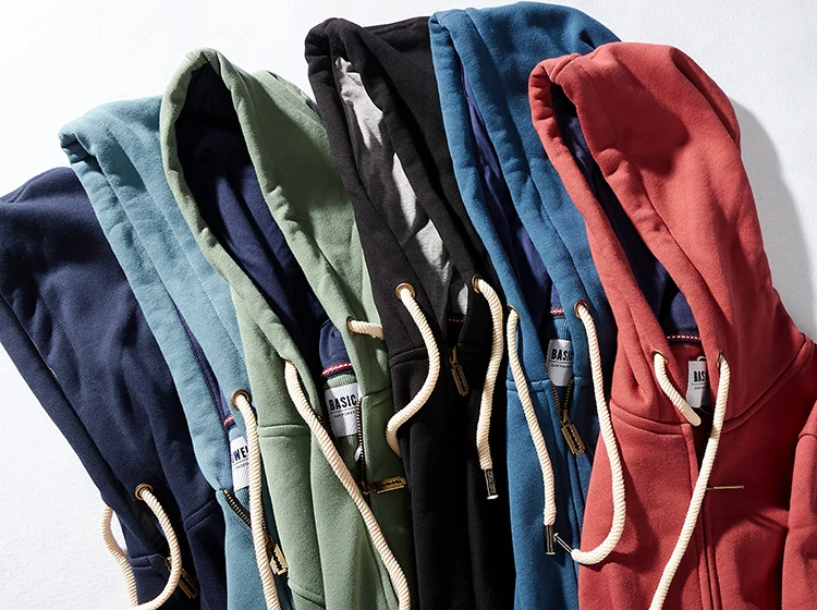 Autumn Winter New Cardigan Hoodies for Men's Fashion Long Sleeved Hooded Thickened Velvet Plus High Weight Casual Sweatshirts