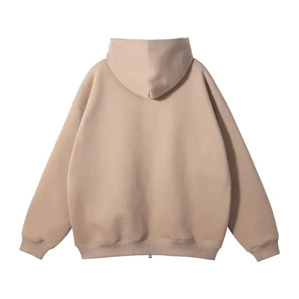 MAQVOB EU US Size High Quality Streetwear Autumn Winter Fleece 350G Double-Sided Zipper Loose Sweatshirt Hoodies