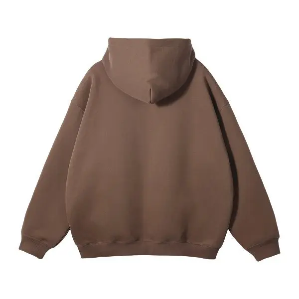 MAQVOB EU US Size High Quality Streetwear Autumn Winter Fleece 350G Double-Sided Zipper Loose Sweatshirt Hoodies