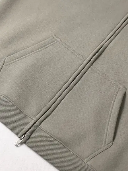 MAQVOB EU US Size High Quality Streetwear Autumn Winter Fleece 350G Double-Sided Zipper Loose Sweatshirt Hoodies